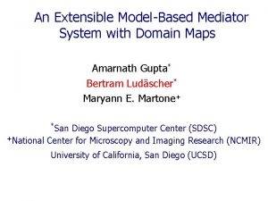 An Extensible ModelBased Mediator System with Domain Maps