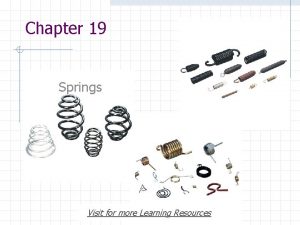 Chapter 19 Springs Visit for more Learning Resources