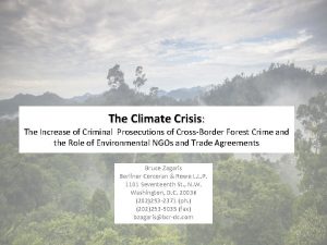 The Climate Crisis The Increase of Criminal Prosecutions
