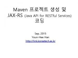 Maven JAXRS Java API for RESTful Services Sep