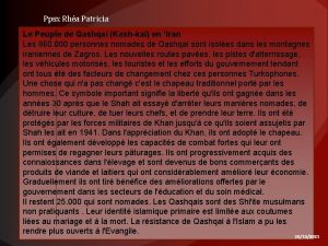 Ppsx Rha Patricia Le Peuple de Qashqai Kashkai