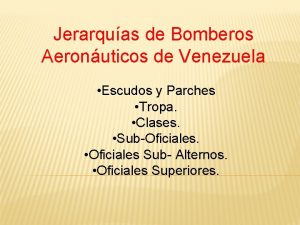 Jerarquas de Bomberos Aeronuticos de Venezuela Escudos y