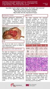 INTERACTION BETWEEN LOCAL AND SYSTEMIC INFLAMMATORY RESPONSE IN