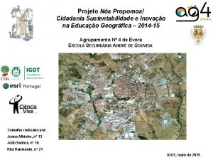 Projeto Ns Propomos Cidadania Sustentabilidade e Inovao na