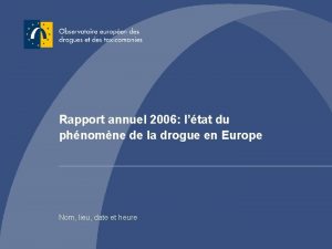 Rapport annuel 2006 ltat du phnomne de la