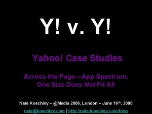 Y v Y Yahoo Case Studies Across the