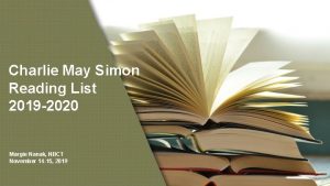 Charlie May Simon Reading List 2019 2020 Margie