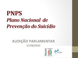 PNPS Plano Nacional de Preveno do Suicdio AUDIO