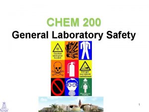 CHEM 200 General Laboratory Safety 1 Text Book
