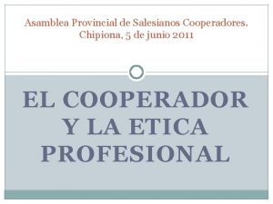 Asamblea Provincial de Salesianos Cooperadores Chipiona 5 de