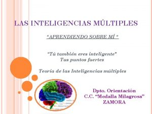 LAS INTELIGENCIAS MLTIPLES APRENDIENDO SOBRE M T tambin