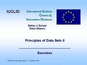 IUCLID International Uniform Chemica L Information Database Stefan