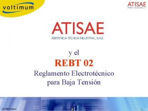y el REBT 02 Reglamento Electrotcnico para Baja