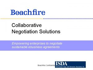 Collaborative Negotiation Solutions Empowering enterprises to negotiate sustainable