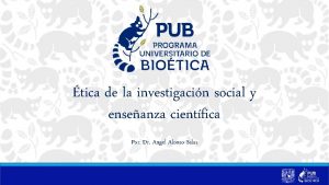 tica de la investigacin social y enseanza cientfica