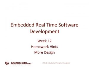Embedded Real Time Software Development Week 12 Homework
