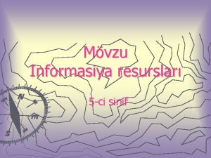 Mvzu Informasiya resurslar 5 ci sinif Drsin mqsdi