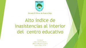 Escuela El Olivar de Huasco Bajo Alto ndice