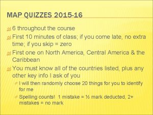 MAP QUIZZES 2015 16 6 throughout the course