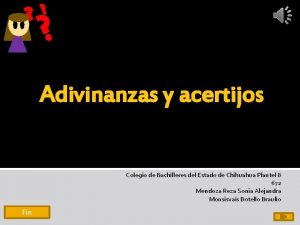 Adivinanzas y acertijos Colegio de Bachilleres del Estado