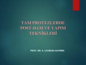 Post dam sahası