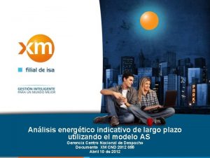 Anlisis energtico indicativo de largo plazo utilizando el