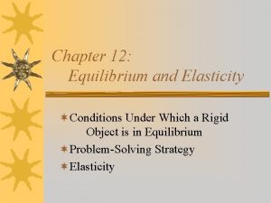 Chapter 12 Equilibrium and Elasticity Conditions Under Which