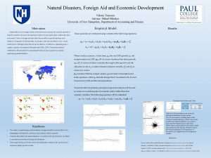 Natural Disasters Foreign Aid and Economic Development Valeriu