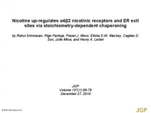 Nicotine upregulates 4 2 nicotinic receptors and ER