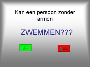 Kan een persoon zonder armen ZWEMMEN JA NEE