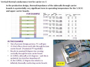 Vertical thermal conductance test for carrier rev E