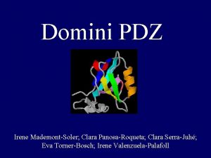 Domini PDZ Irene MademontSoler Clara PanosaRoqueta Clara SerraJuh