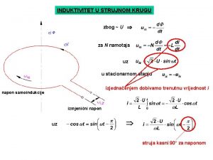 INDUKTIVITET U STRUJNOM KRUGU zbog U za N