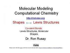 Molecular Modeling Computational Chemistry http molview org Shapes