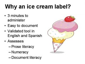 Why an ice cream label 3 minutes to