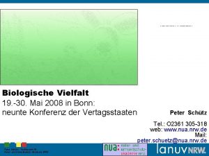 Landesamt fr Natur Umwelt und Verbraucherschutz NordrheinWestfalen Biologische