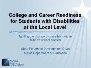 College and Career Readiness for Students with Disabilities