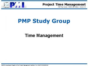 Project Time Management PMP Prep Course PMBOK 4