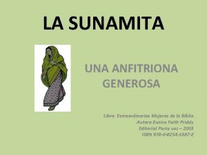 LA SUNAMITA UNA ANFITRIONA GENEROSA Libro Extraordinarias Mujeres