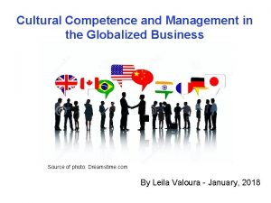 Cultural Competence and Management in the Globalized Business