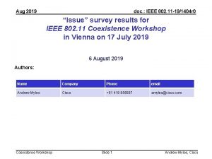 Aug 2019 doc IEEE 802 11 191404 r