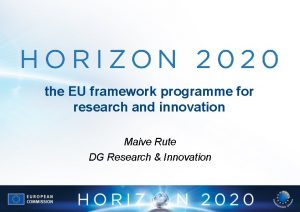 the EU framework programme for research and innovation