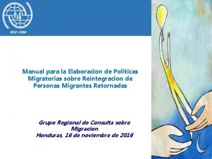 Manual para la Elaboracion de Politicas Migratorias sobre