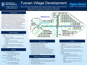 Tuscan Village Development Spencer Mc Kinnon PM Margaret