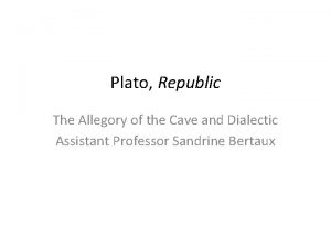 Plato Republic The Allegory of the Cave and