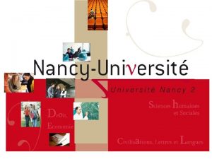 SOF Nancy 2 Offre de formation Nancy 2