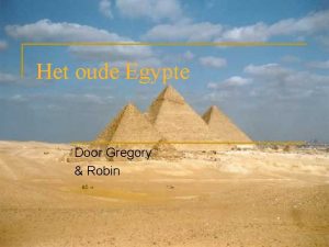 Het oude Egypte Door Gregory Robin De inhoud