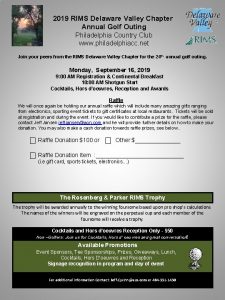 2019 RIMS Delaware Valley Chapter Annual Golf Outing