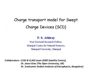 Charge transport model for Swept Charge Devices SCD