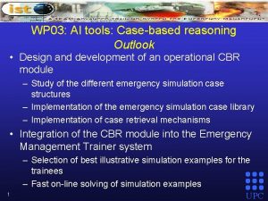 WP 03 AI tools Casebased reasoning Outlook Design